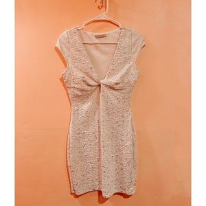 White Shimmer Bodycon Dress